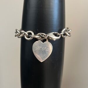 Tiffany & Co. Sterling Silver 925 Heart Tag Bracelet